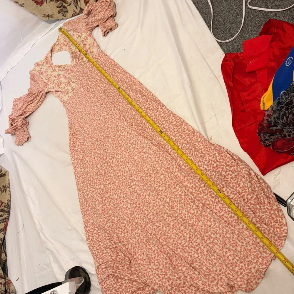 FREE PEOPLE Floral Mixed Print Maxi Dress with billowed sleeves and open back - Picture 10 of 13